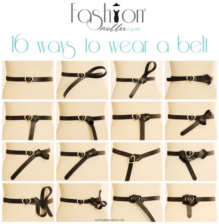 How to wear a #belt in many different ways. Come indossare una #cintura in tanti modi diversi. Pic #tutorial by @fashionsnobber. #fashion #tips #style How To Style Long Belt, Different Belt Styles, How To Style A Belt With A Dress, Styling A Belt, How To Wear Belt Without Belt Loop, Belts For Women How To Wear, How To Style Belts, How To Style A Belt, How To Wear A Belt