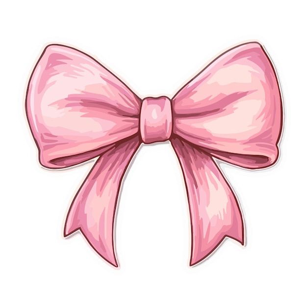 a pink bow on a white background