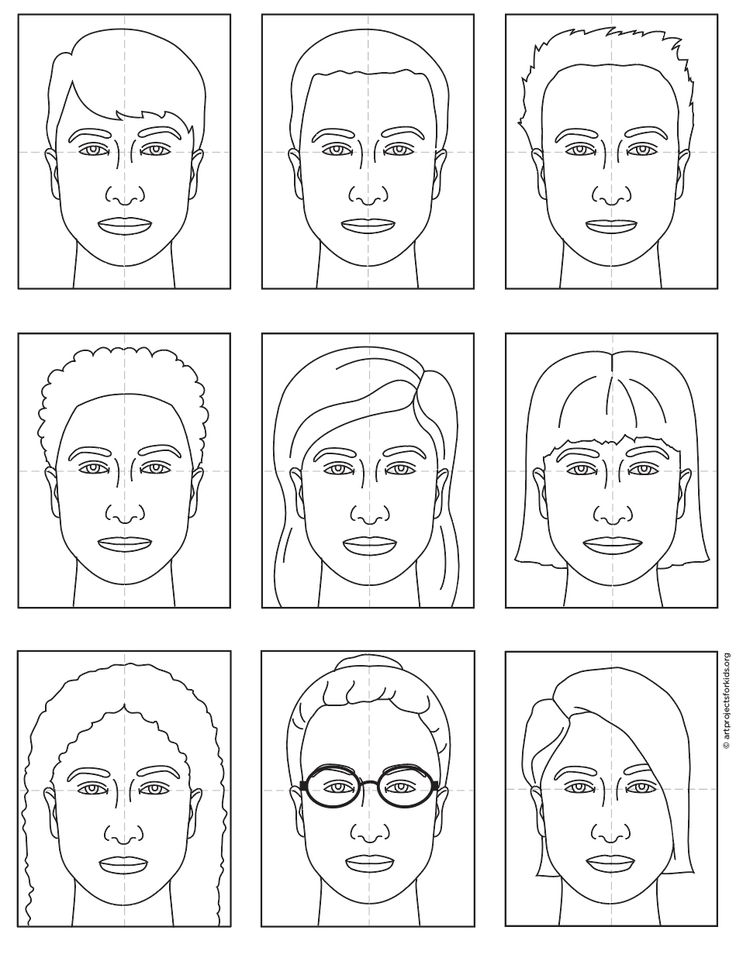 the different faces of people with glasses on each face, and one in black and white