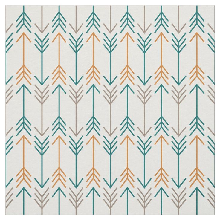 an orange and blue pattern with arrows on white canvas print wallpaper design by person