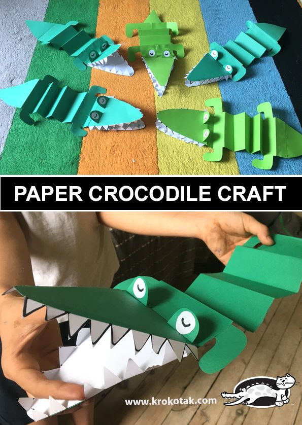 paper crocodile craft for kids to make