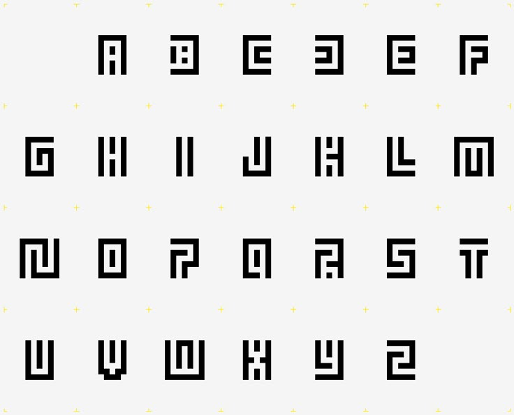 some type of font that has been designed to look like it is made out of squares