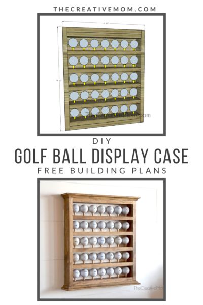 the diy golf ball display case with free building plans