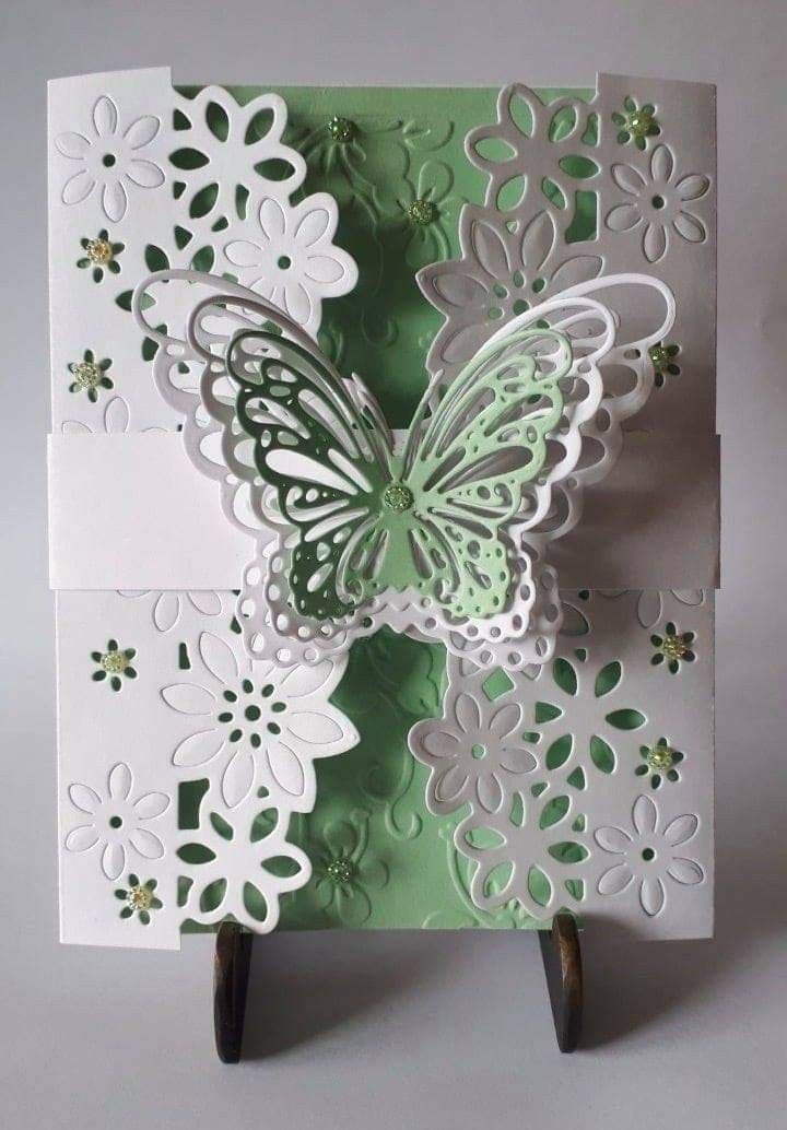 a card with a butterfly on it