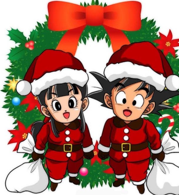 two children dressed as santa and elfs standing in front of a wreath with christmas decorations