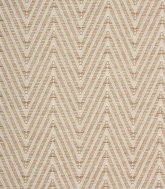 a beige and white area rug with zigzag pattern