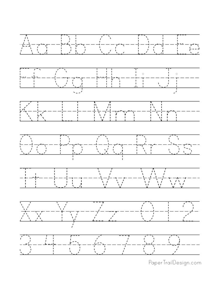 letter handwriting practice worksheet for kids with numbers and letters to write the alphabet