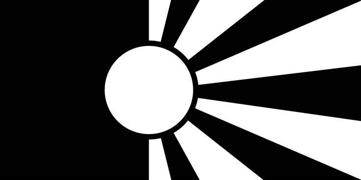 an abstract black and white background with sunburst