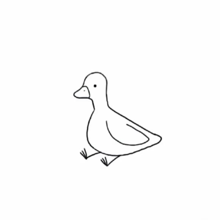 a drawing of a bird on a white background