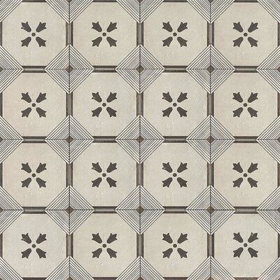 a tile pattern with brown and white designs