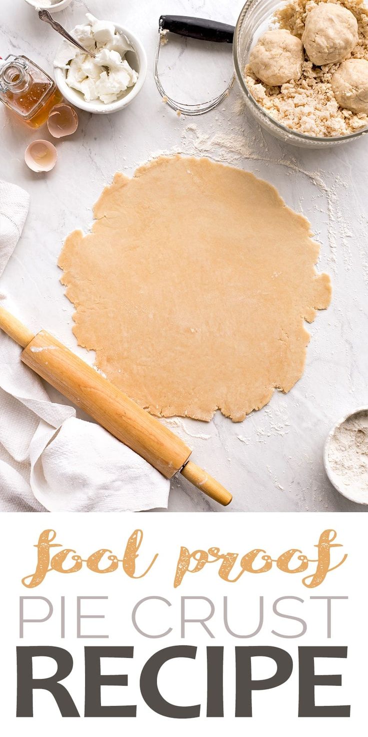 an image of pie crust recipe on the table