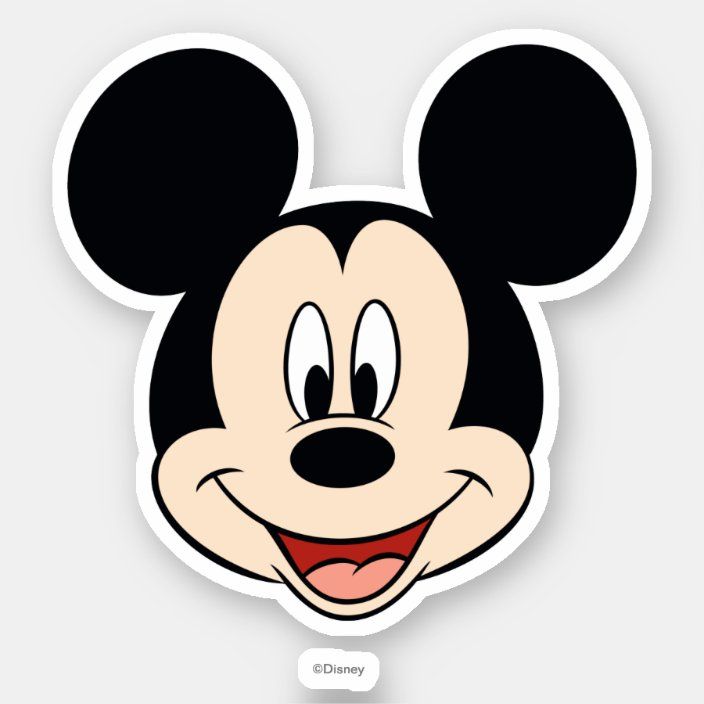 a mickey mouse sticker is shown on a white background with the word disney in it's center