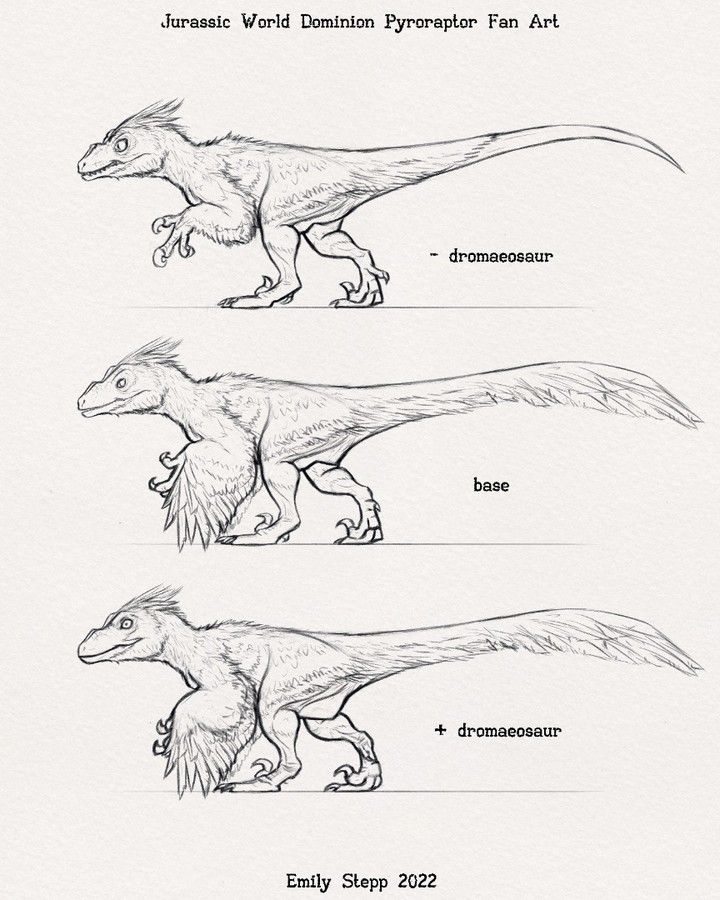 three different types of dinosaurs are shown in this drawing lesson, which shows how to draw them