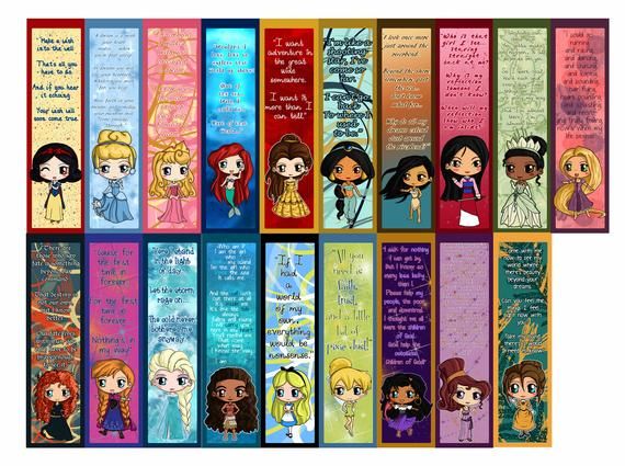 Adorable Disney Princess bookmarks, perfect for your favorite book or ...