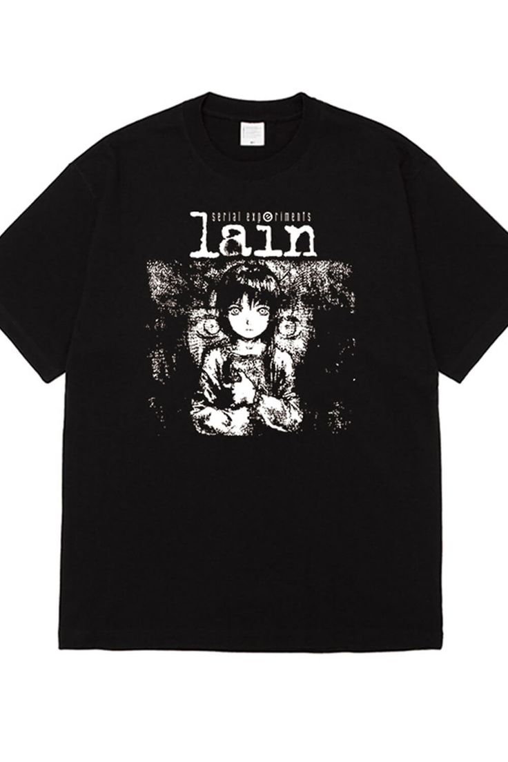 Serial Experiments Lain T-Shirt Unisex Y2K Anime Dullcore Lain Shirt, Retro Anime Aesthetic, Animecore Aesthetic, E Girl Style, Character Customization, Y2k Anime, Serial Experiments Lain, Aesthetic Stores, Retro Anime