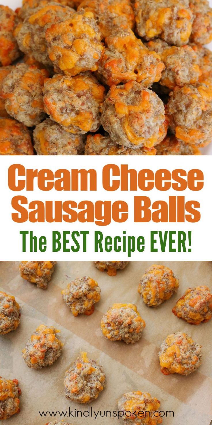 cream cheese sausage balls are the best recipe ever and they're ready to be eaten