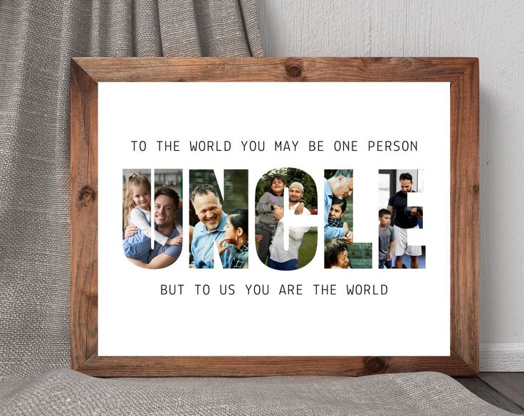 a wooden frame with the words hope in it and photos of people around them on it