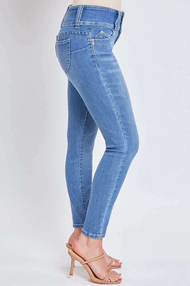 Want a better butt? Well, our Women’s Sustainable WannaBettaButt Mid Rise Skinny Jeans will help get you there. Part of our beloved WBB collection, these denim pants feature our signature heart-shaped stitching and perfectly placed pockets that give your bum a contoured and lifted look. This mid-waisted style is fitted hip to hem in a way that shows off all your natural curves, and is detailed with a zip fly with three-button closure. Wear with a fitted crop and sneakers for an “everyday” look t Stretch High Rise Cropped Jeans In Medium Wash, High Rise Stretch Cropped Jeans In Medium Wash, Mid-rise Stretch Cropped Jeans In Medium Wash, Stretch Mid-rise Cropped Jeans In Medium Wash, Non-stretch High Rise Medium Wash Jeggings, High Rise Medium Wash Jeggings With Pockets, High Rise Non-stretch Medium Wash Jeggings, Mid-rise Denim Jeggings With Pockets, High Rise Medium Wash Jeggings