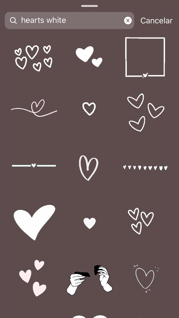 some white hearts and arrows on a brown background