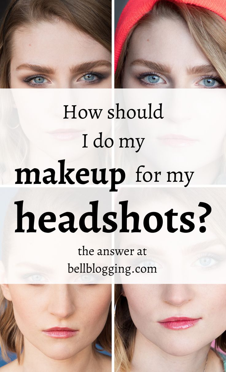 three photos with the words how should i do my makeup for my headshots?