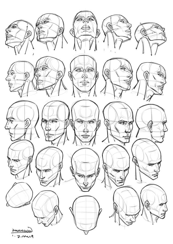 an image of the head and shoulders of a man with different facial expressions on his face