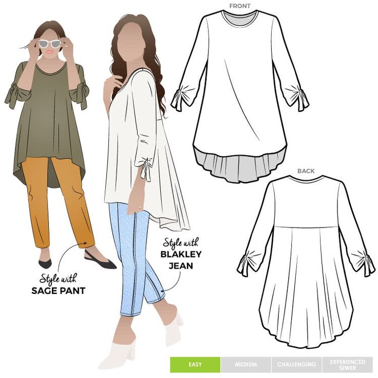 a woman's top and pants sewing pattern