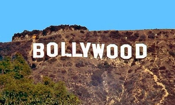 the hollywood sign on top of a mountain