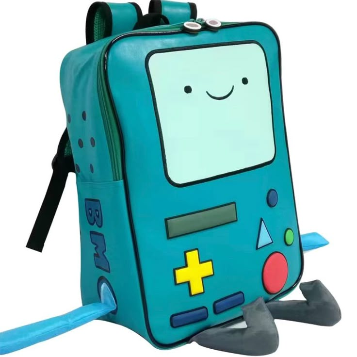 Brand - Adventure Time Style - Full-Size Bmo Backpack Color - Bmo Blue / Teal Size - 15.35 Inches X 6.3 Inches X 11.42 Inches (Full Size!) Condition - Nwot! This Never Used Bmo Backpack Is Perfect For School And Can Even Fit A Laptop!! It’s Great For Kids And Kids At Heart Alike! Full Size And The Arms Are Detachable!! Bmo Backpack, Adventure Time Backpack, Cute Adventure Time, Adventure Time Merch, Cute Backpacks For School, Adventure Time Style, Finn And Jake, Silly Clothes, Messanger Bag