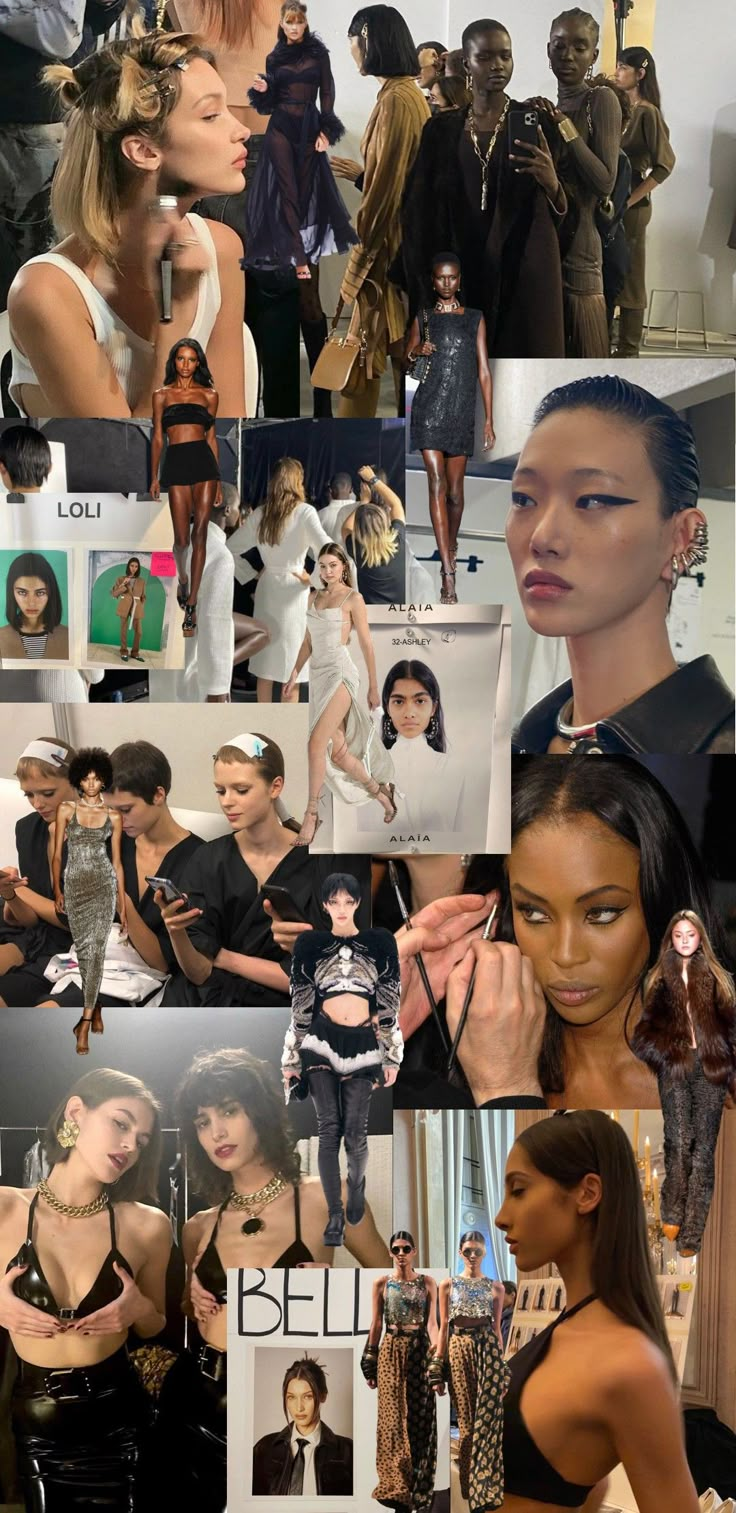 the collage shows many different types of models