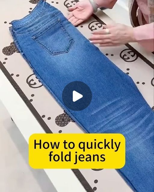 someone is making a pair of jeans out of old jeans