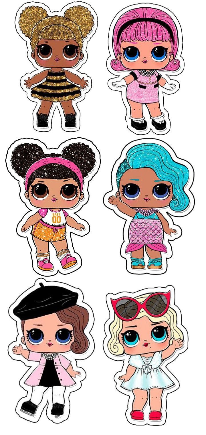 the littlest girls stickers are all different colors and sizes, but they have no names