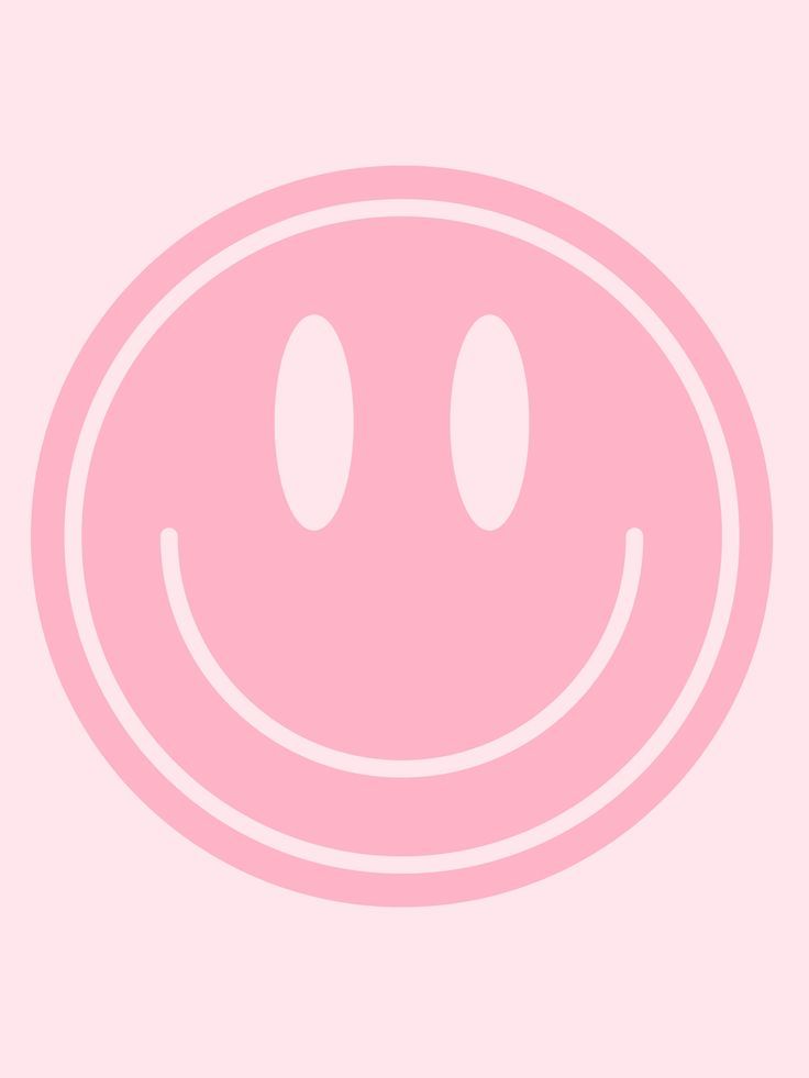 a pink smiley face with two eyes