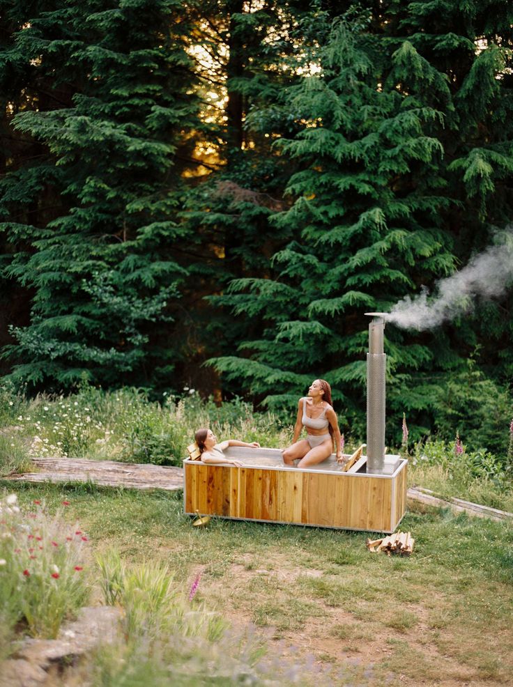 Crafted with care and consideration in Canada, our Wood Burning Hot Tub is made from enduring, durable, premium materials—marine grade aluminum and western red cedar. Thoughtfully designed with sustainability in mind and 100% recyclable, this insulated soaking tub is suited for hot or cold, saltwater or freshwater. 

Wood fired bathing in a tub creates the most elemental and authentic outdoor bathing experience. If you’ve ever soaked in water heated by wood, you’ll know it’s much richer than Freestanding Hot Tub Outdoor, Tree Stump Hot Tub, Fire Bath Outdoor, Cedar Soaking Tub, Outdoor In Ground Hot Tub, Outdoor Shower And Tub, Cedar Tub Outdoor, Woodfire Hot Tub, Outdoor Soaking Tub Backyard