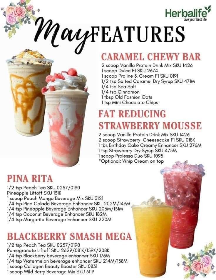 the menu for some type of ice cream sundaes and smoothie shakes with toppings