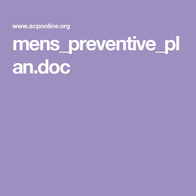 mens_preventive_plan.doc Nursing