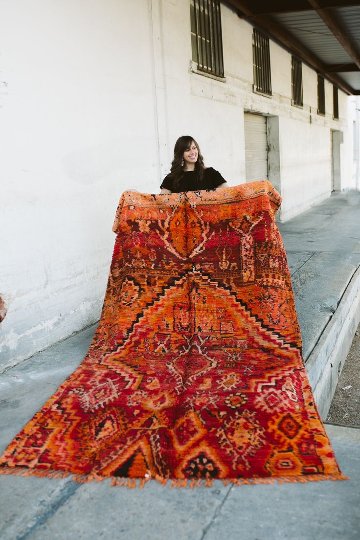 THIS RUG'S STORY: I had to get this one because this one is thought to be a mix of the Boujad and Azilal tribes! It has the motif and design of a Boujad, but the knot style of an Azilal! Such an interesting combo, I've never seen one anything like it. Many times this could happen if a woman was raised in one tribal region but then picked up weaving techniques after moving to a new area. ABOUT MOROCCAN RUGS: Each vintage Moroccan rug is hand woven and knotted by Berber women of the tribal region Bedroom Eclectic, Art Deco Bathroom, Moroccan Carpets, Indian Decor, Berber Women, Vintage Moroccan Rugs, Moroccan Rugs, Vintage Moroccan, Weaving Techniques