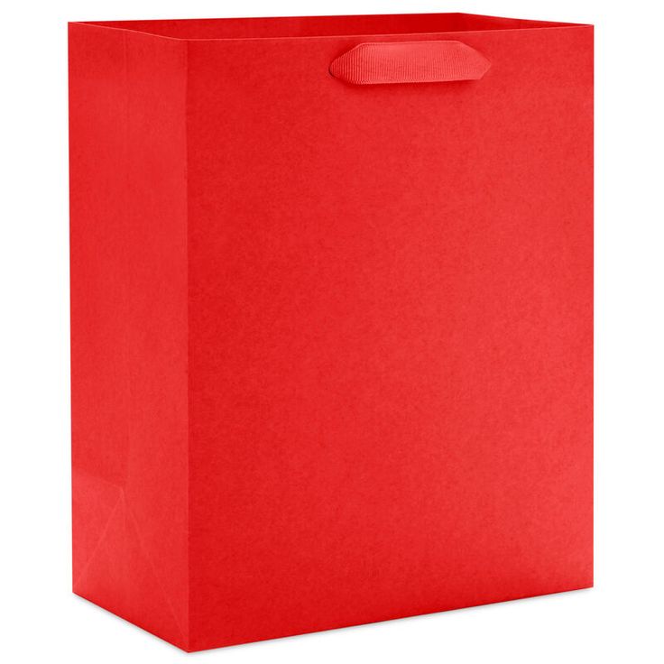 a red shopping bag on a white background with clipping for the bottom and sides