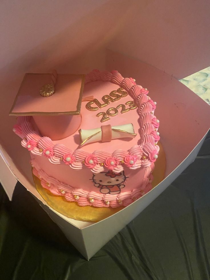 a hello kitty cake in a pink box