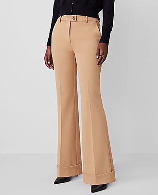 The versatile, streamlined look is back - our cuffed trouser pant is ultra flattering. Front zip with extended button tab closure. Front off-seam pockets. Back besom pockets.,Leg Shape:Leg Shape: Trouser – a pant with a bit of flare that lengthens legs,Rise:High rise: sits 1/2" to 1" below natural waist,Imported:Imported,Fit:Fit: Tailored & fitted,Length:Full length: 29" inseam with 21" leg opening,Fabrication:64% Polyester, 31% Viscose, 5% Elastane,Garment Care:Machine Washable The Petite Cuffed Tab Waist Trouser by Ann Taylor Size petite - 6 Perfect Camel Women's Regular, Trouser, Pants, 64%, Polyester, 31%, Viscose, 5%, Elastane, Machine, Washable Fall Flat Front Bottoms With Button Closure, Flat Front Bottoms For Workwear In Fall, Flat Front Pants For Workwear, Fall Season, Flat Front Pants For Fall Workwear, Fall Workwear Bottoms With Button Cuffs, Flat Front Dress Pants For Fall Workwear, Fall Dress Pants For Workwear With Button Closure, Tailored Pants With Button Cuffs For Fall, Formal Pants With Button Cuffs For Fall