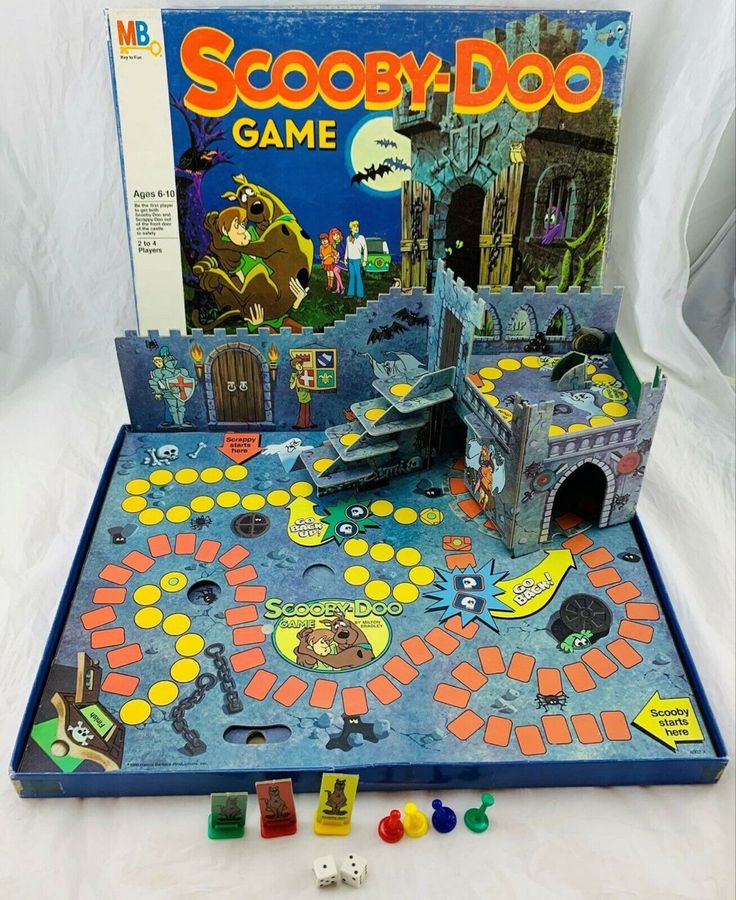 the scooby doo board game is on display