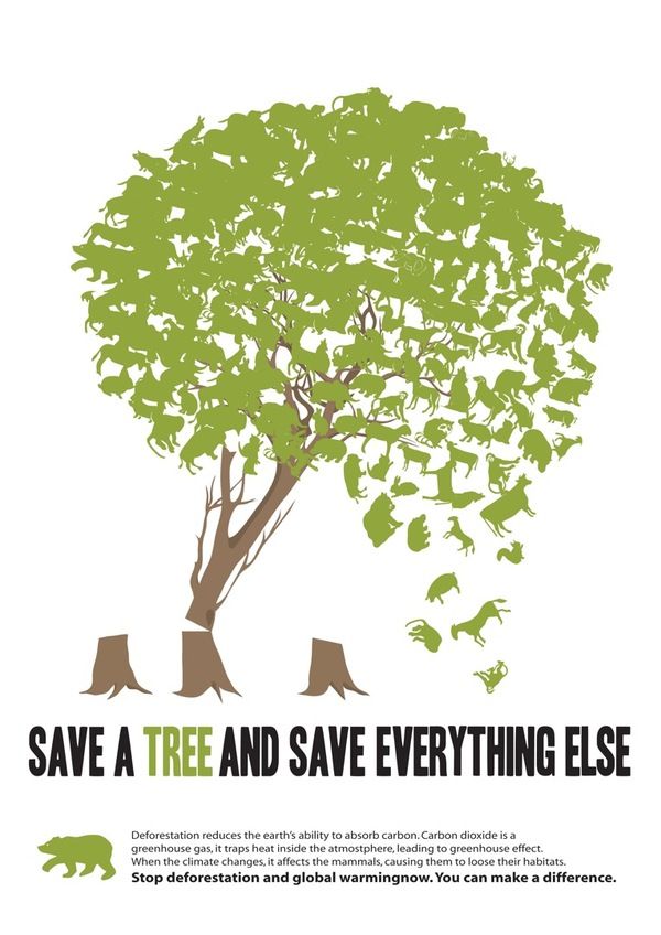 an advertisement for the tree and save everything else campaign