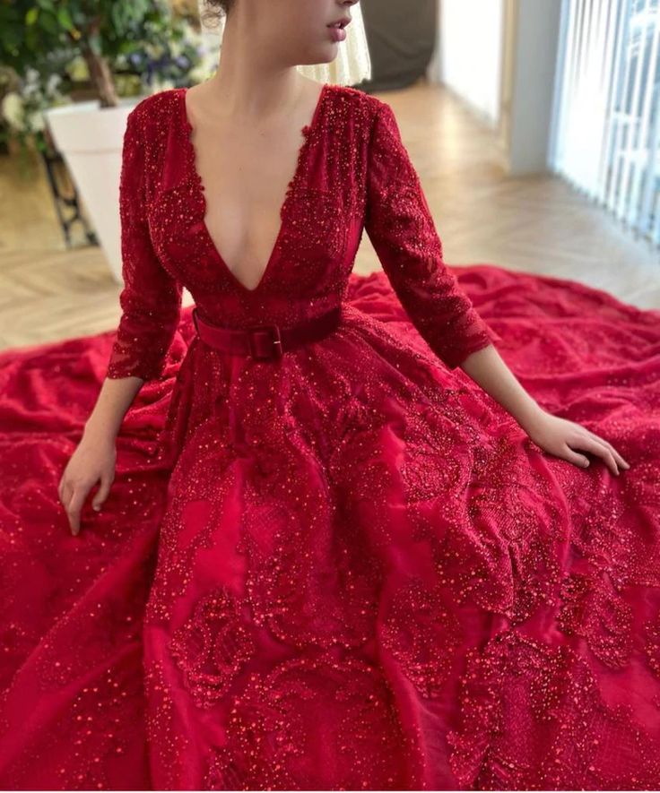 Alizarin Bloom Gown | Teuta Matoshi Teuta Matoshi, Princess Bridal Gown, Formal Ball Gown, Most Beautiful Wedding Dresses, Trendy Dress Outfits, Princess Ball Gowns, Beautiful Wedding Dresses, Dress Plus Size, Prom Party Dresses