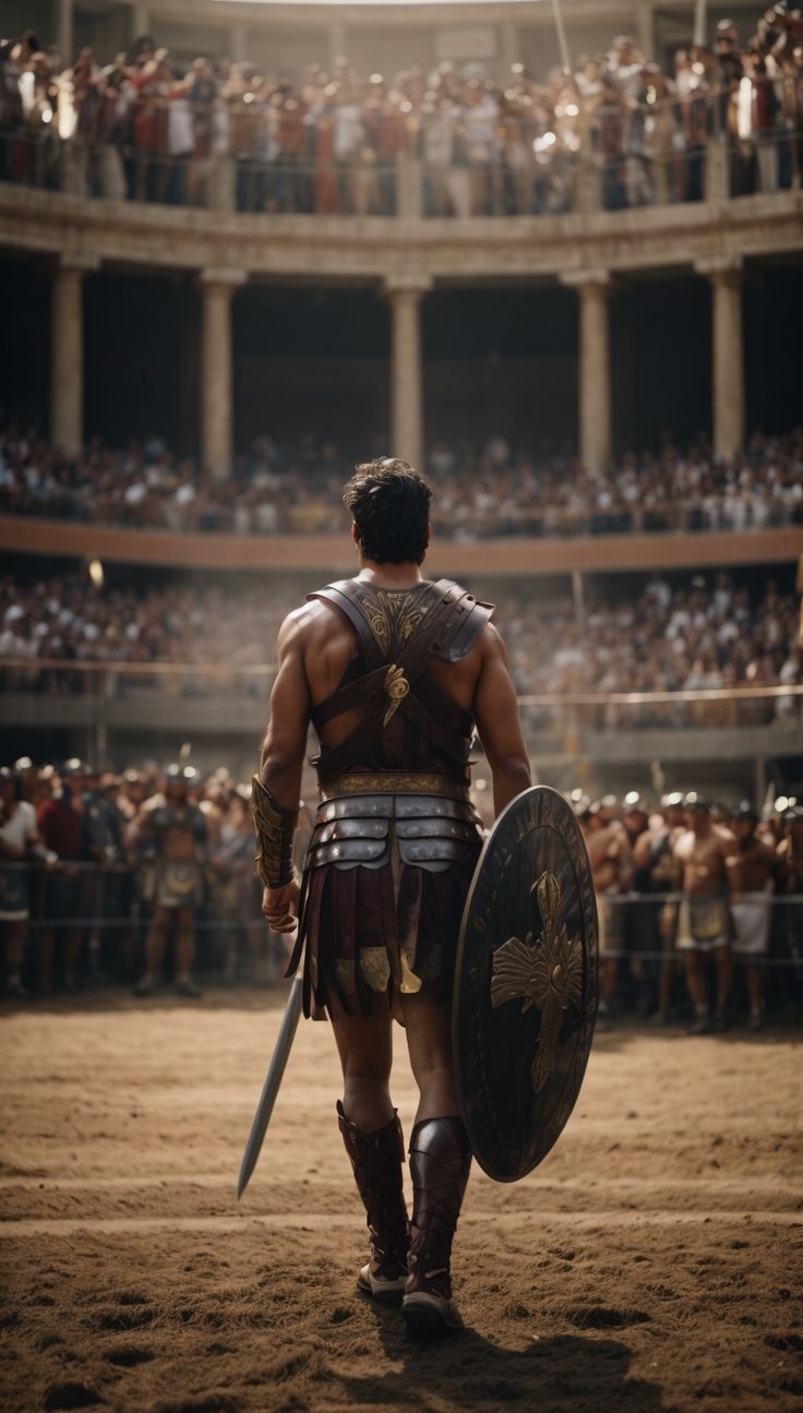 Gladiator 2 Wallpaper, Gladiator Illustration, Gladiator Wallpaper, Gladiator Aesthetic, Gladiator Poster, Warrior In Battle, Maximus Gladiator, Spartan Man, Ancient Rome Aesthetic