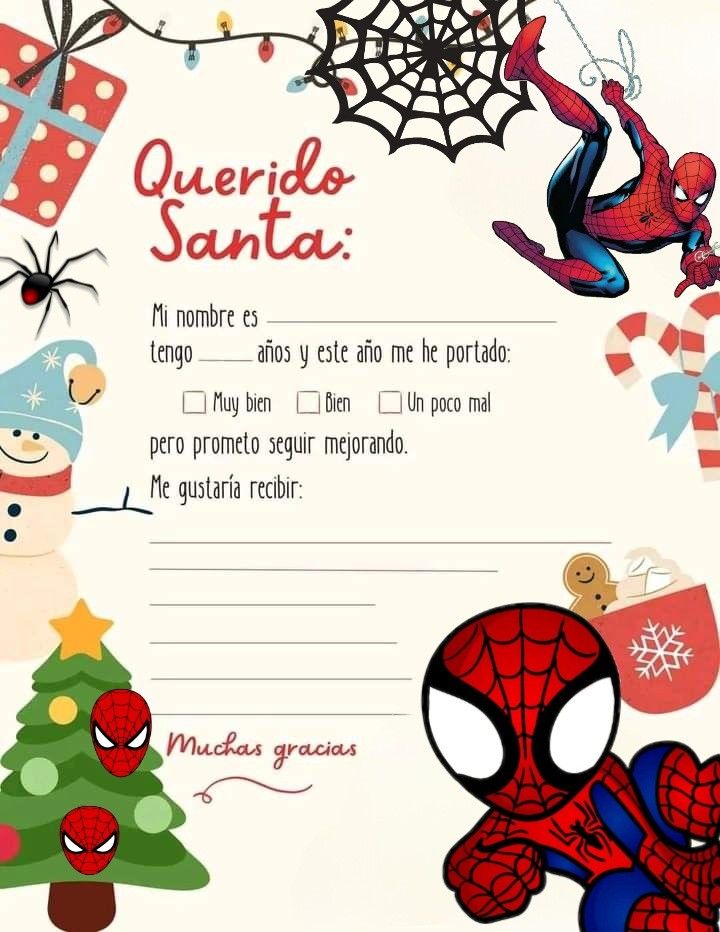 a spiderman themed christmas gift certificate for someone who is in love with the holiday spirit