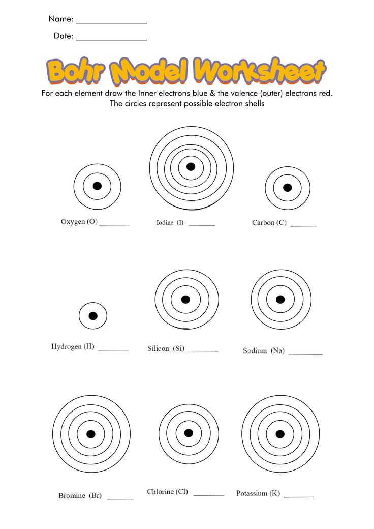 the worksheet for bohr model workbook with circles and numbers on it