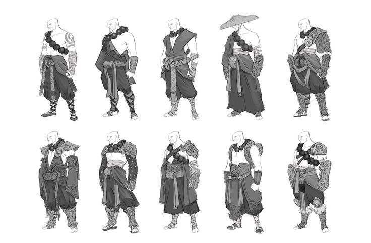 the concept art for an upcoming video game character design, character model sheet, character modeling,