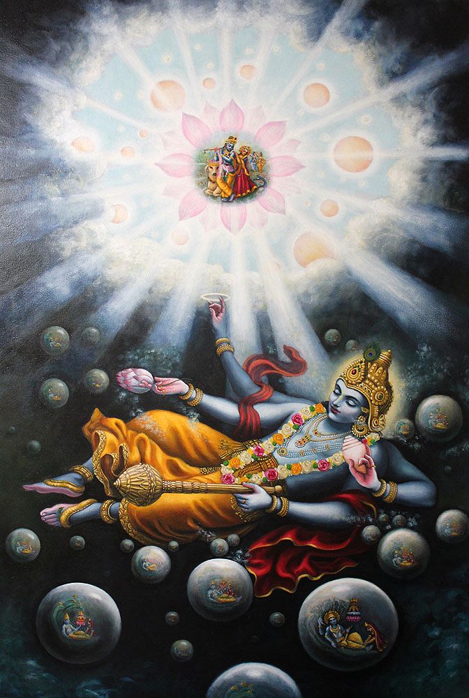 an image of the hindu god sitting on bubbles with his arms outstretched in front of him