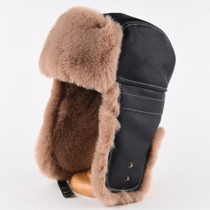 This item is for 1 X trapper hat. Men Faux Fur Leather Aviator Russian Ushanka Trapper Hat Ear Flap Cap Winter Hat Material: faux leather , faux fur Color: black, brown, dark brown Size: hat circumference 22-22.8 inch / 56-58cm SKU: 923-C587/JYY Winter Windproof Leather Hat, Winter Leather Windproof Hat, Brown Leather Hats With Faux Fur Lining, Brown Aviator Winter Hats, Winter Brown Aviator Hats, Brown Winter Hats, Leather Hats With Faux Fur Lining And Ear Flaps, Black Hat With Faux Fur Lining And Ear Flaps, Brown Sheepskin Hat With Faux Fur Lining