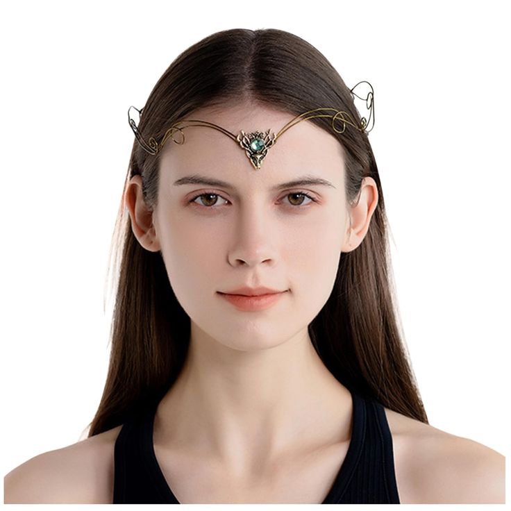 PRICES MAY VARY. Package include: 1pc Gothic Elf Rhinestone Handmade Crown Elven Circlet Medieval Headband Accessories Material: V-Shape Linearity Elven Crown. Crafted from quality copper. Lobster clasp closure, Simple to put on and take off, Lightweight, adjustable, and durable. Comfortably fits most head sizes without compromising its overall outlook. Design: meticulously crafted Linearity Headband Crown showcases an enchanting elven design that gives a nod to the spectral beauty of the mythic Celtic Crown Woodland Child, Viking Wedding Tiara, Female Elf Accessories, Copper Wire Tiara, Elven Jewelry Set, Viking Themed Wedding Tiara, Viking Headbands, Medieval Headband, Viking Headpiece