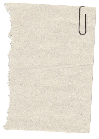 a white piece of paper with a black clip hanging from it's side on a hook